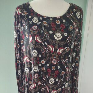INTRO Black, Brown and White Tunic. Size L